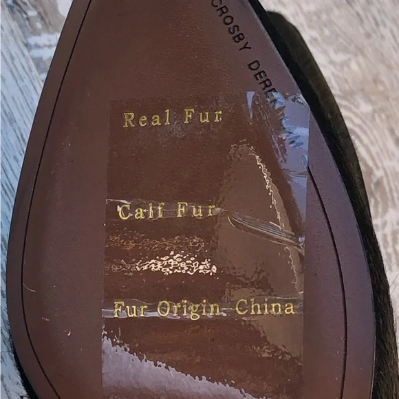 10 Crosby Dereck Lam Black Real Fur High Heels. d’Orsay Pumps, Size 7 1/2 NWOT - Picture 5 of 16